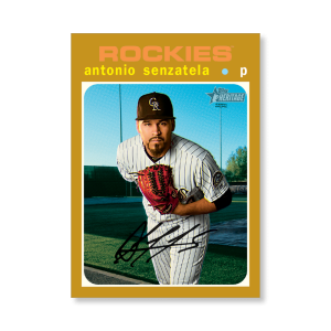 Antonio Senzatela 2020 Topps Heritage Baseball Base Cards Poster Gold Ed. # to 1- artbble-pos-20thbb-1732-gold-s