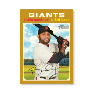 Pablo Sandoval 2020 Topps Heritage Baseball Base Cards Poster Gold Ed. # to 1- artbble-pos-20thbb-1741-gold-s