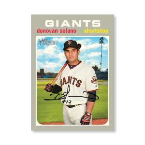 Donovan Solano 2020 Topps Heritage Baseball Base Cards Poster # to 99- artbble-pos-20thbb-1742-s