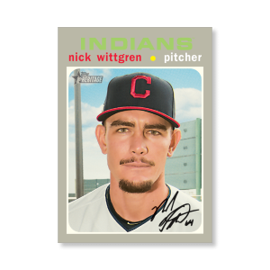 Nick Wittgren 2020 Topps Heritage Baseball Base Cards Poster # to 99- artbble-pos-20thbb-1747-s