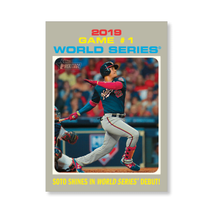 Soto blast 2020 Topps Heritage Baseball World Series Poster # to 99- artbble-pos-20thbb-1770-s