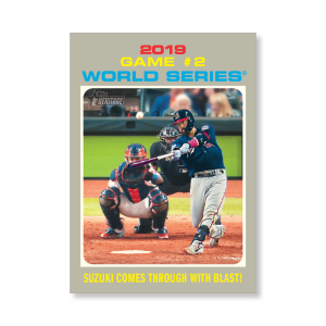 Kurt Suzuki starts rally 2020 Topps Heritage Baseball World Series Poster # to 99- artbble-pos-20thbb-1771-s
