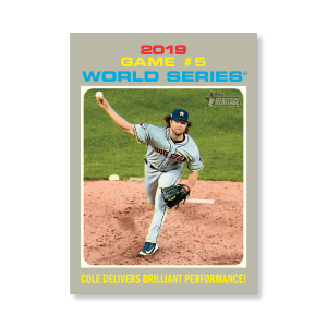 Cole comes up huge 2020 Topps Heritage Baseball World Series Poster # to 99- artbble-pos-20thbb-1774-s