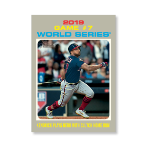 Howie Kendrick plays hero 2020 Topps Heritage Baseball World Series Poster # to 99- artbble-pos-20thbb-1776-s