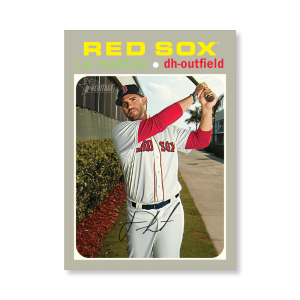 J.D. Martinez 2020 Topps Heritage Baseball High Numbered Short Print Poster # to 99- artbble-pos-20thbb-1805-s