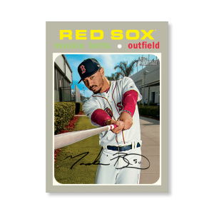 Mookie Betts 2020 Topps Heritage Baseball High Numbered Short Print Poster # to 99- artbble-pos-20thbb-1806-s