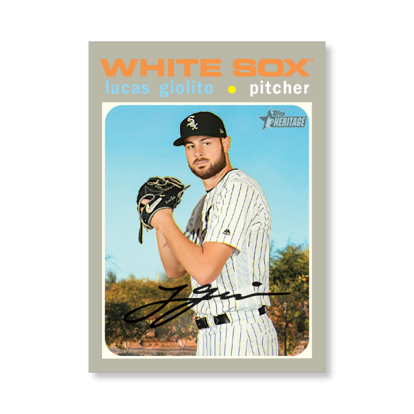 Lucas Giolito 2020 Topps Heritage Baseball High Numbered Short Print Poster # to 99- artbble-pos-20thbb-1810-s