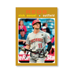 Nick Senzel 2020 Topps Heritage Baseball High Numbered Short Print Poster Gold Ed. # to 1- artbble-pos-20thbb-1812-gold-s