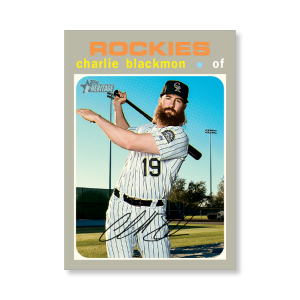 Charlie Blackmon 2020 Topps Heritage Baseball High Numbered Short Print Poster # to 99- artbble-pos-20thbb-1815-s