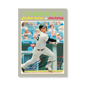Gleyber Torres 2020 Topps Heritage Baseball High Numbered Short Print Poster # to 99- artbble-pos-20thbb-1830-s