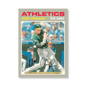 Matt Chapman 2020 Topps Heritage Baseball High Numbered Short Print Poster # to 99- artbble-pos-20thbb-1833-s