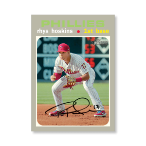 Rhys Hoskins 2020 Topps Heritage Baseball High Numbered Short Print Poster # to 99- artbble-pos-20thbb-1835-s