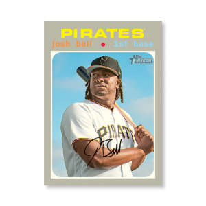 Josh Bell 2020 Topps Heritage Baseball High Numbered Short Print Poster # to 99- artbble-pos-20thbb-1836-s
