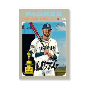 Fernando Tatis Jr. 2020 Topps Heritage Baseball High Numbered Short Print Poster # to 99- artbble-pos-20thbb-1837-s