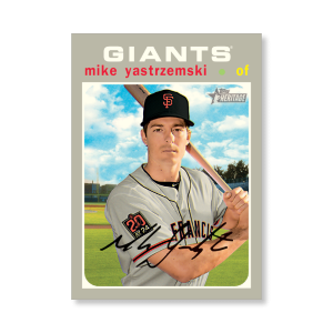 Mike Yastrzemski 2020 Topps Heritage Baseball High Numbered Short Print Poster # to 99- artbble-pos-20thbb-1838-s