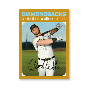 Christian Walker 2020 Topps Heritage Baseball High Numbered Short Print Poster Gold Ed. # to 1- artbble-pos-20thbb-1848-gold-s