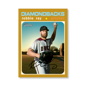 Robbie Ray 2020 Topps Heritage Baseball High Numbered Short Print Poster Gold Ed. # to 1- artbble-pos-20thbb-1849-gold-s
