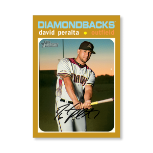 David Peralta 2020 Topps Heritage Baseball High Numbered Short Print Poster Gold Ed. # to 1- artbble-pos-20thbb-1850-gold-s
