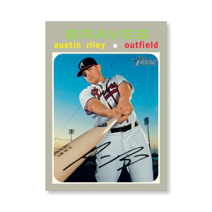 Austin Riley 2020 Topps Heritage Baseball High Numbered Short Print Poster # to 99- artbble-pos-20thbb-1852-s