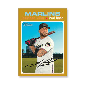 Jonathan Villar 2020 Topps Heritage Baseball High Numbered Short Print Poster Gold Ed. # to 1- artbble-pos-20thbb-1855-gold-s