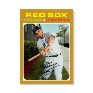 Michael Chavis 2020 Topps Heritage Baseball High Numbered Short Print Poster Gold Ed. # to 1- artbble-pos-20thbb-1856-gold-s