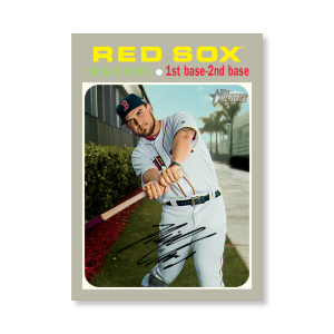 Michael Chavis 2020 Topps Heritage Baseball High Numbered Short Print Poster # to 99- artbble-pos-20thbb-1856-s
