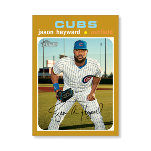 Jason Heyward 2020 Topps Heritage Baseball High Numbered Short Print Poster Gold Ed. # to 1- artbble-pos-20thbb-1859-gold-s