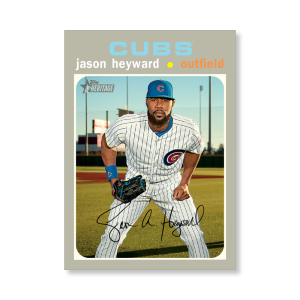 Jason Heyward 2020 Topps Heritage Baseball High Numbered Short Print Poster # to 99- artbble-pos-20thbb-1859-s