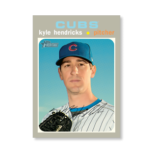 Kyle Hendricks 2020 Topps Heritage Baseball High Numbered Short Print Poster # to 99- artbble-pos-20thbb-1860-s