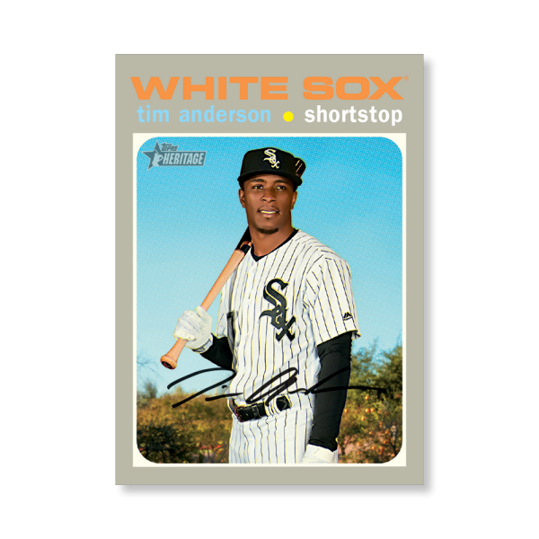 Tim Anderson 2020 Topps Heritage Baseball High Numbered Short Print Poster # to 99- artbble-pos-20thbb-1861-s