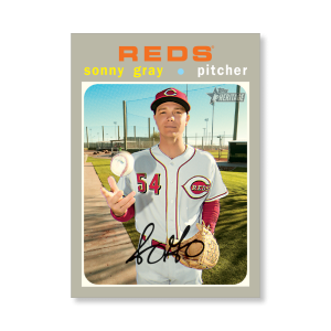 Sonny Gray 2020 Topps Heritage Baseball High Numbered Short Print Poster # to 99- artbble-pos-20thbb-1863-s