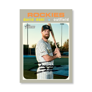 David Dahl 2020 Topps Heritage Baseball High Numbered Short Print Poster # to 99- artbble-pos-20thbb-1867-s