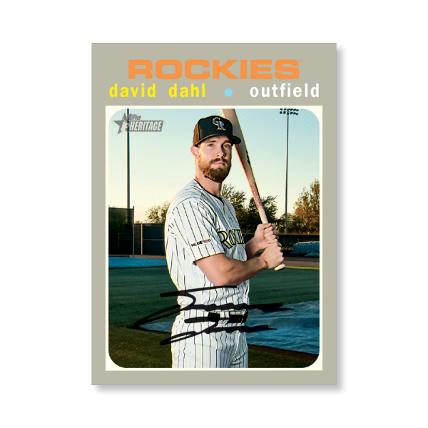 David Dahl 2020 Topps Heritage Baseball High Numbered Short Print Poster # to 99- artbble-pos-20thbb-1867-s