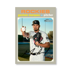 German Marquez 2020 Topps Heritage Baseball High Numbered Short Print Poster # to 99- artbble-pos-20thbb-1868-s