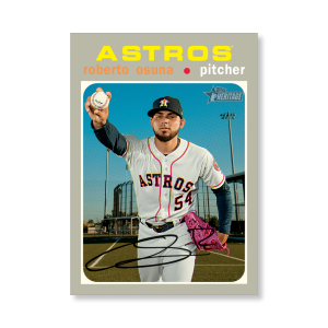 Roberto Osuna 2020 Topps Heritage Baseball High Numbered Short Print Poster # to 99- artbble-pos-20thbb-1869-s