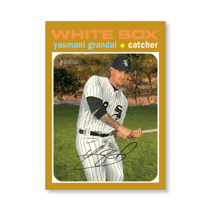 Yasmani Grandal 2020 Topps Heritage Baseball High Numbered Short Print Poster Gold Ed. # to 1- artbble-pos-20thbb-1877-gold-s