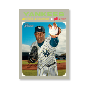 Aroldis Chapman 2020 Topps Heritage Baseball High Numbered Short Print Poster # to 99- artbble-pos-20thbb-1885-s