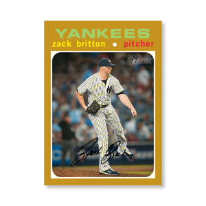 Zack Britton 2020 Topps Heritage Baseball High Numbered Short Print Poster Gold Ed. # to 1- artbble-pos-20thbb-1887-gold-s