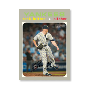 Zack Britton 2020 Topps Heritage Baseball High Numbered Short Print Poster # to 99- artbble-pos-20thbb-1887-s