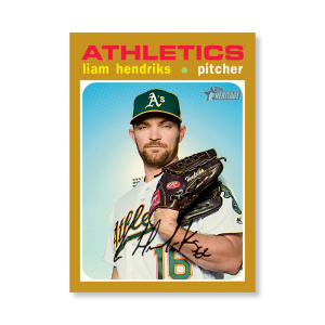 Liam Hendriks 2020 Topps Heritage Baseball High Numbered Short Print Poster Gold Ed. # to 1- artbble-pos-20thbb-1888-gold-s