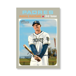 Manny Machado 2020 Topps Heritage Baseball Base Cards Poster # to 99- artbble-pos-20thbb-1950-s