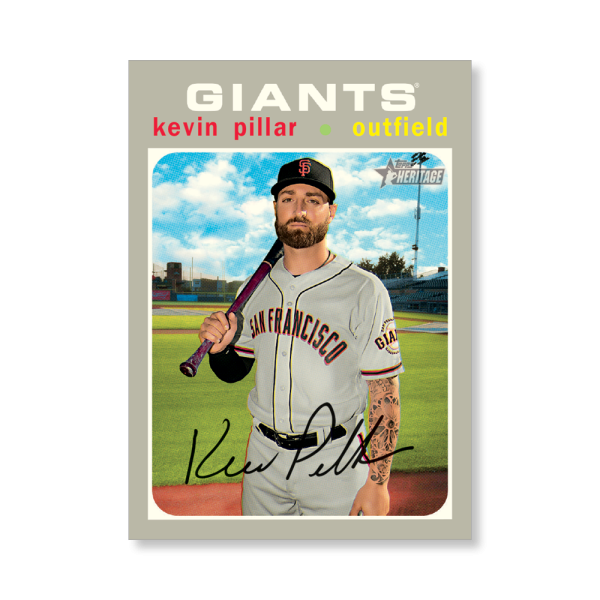 Kevin Pillar 2020 Topps Heritage Baseball Base Cards Poster # to 99- artbble-pos-20thbb-1951-s