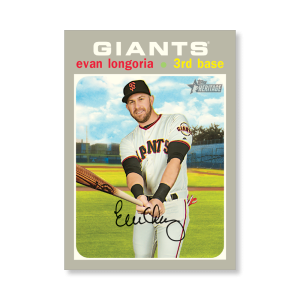 Evan Longoria 2020 Topps Heritage Baseball Base Cards Poster # to 99- artbble-pos-20thbb-1952-s