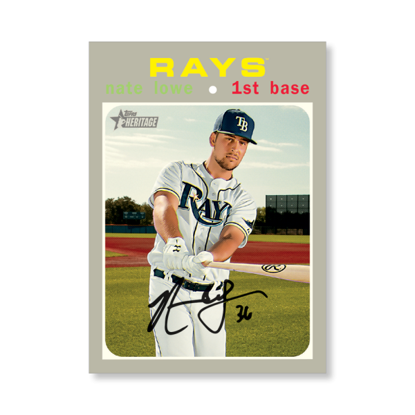 Nate Lowe 2020 Topps Heritage Baseball Base Cards Poster # to 99- artbble-pos-20thbb-1953-s