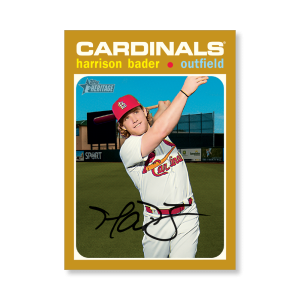 Harrison Bader 2020 Topps Heritage Baseball Base Cards Poster Gold Ed. # to 1- artbble-pos-20thbb-1959-gold-s