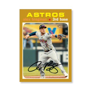 Alex Bregman 2020 Topps Heritage Baseball Base Card Action Image Variation Poster Gold Ed. # to 1- artbble-pos-20thbb-2138-gold-s