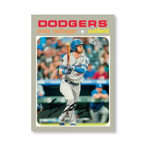 Cody Bellinger 2020 Topps Heritage Baseball Base Card Action Image Variation Poster # to 99- artbble-pos-20thbb-2140-s
