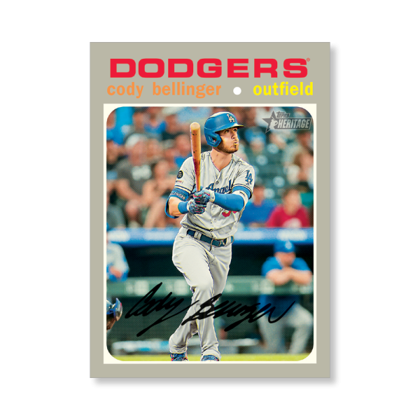 Cody Bellinger 2020 Topps Heritage Baseball Base Card Action Image Variation Poster # to 99- artbble-pos-20thbb-2140-s