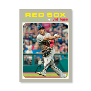 Rafael Devers 2020 Topps Heritage Baseball Base Card Action Image Variation Poster # to 99- artbble-pos-20thbb-2142-s