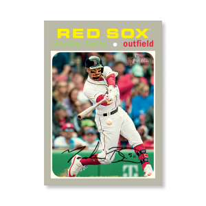 Mookie Betts 2020 Topps Heritage Baseball Base Card Action Image Variation Poster # to 99- artbble-pos-20thbb-2144-s